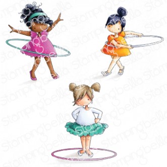 Tiny Townie HULA HOOPERS rubber stamps